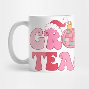 Groovy Teacher Pink Christmas Mug